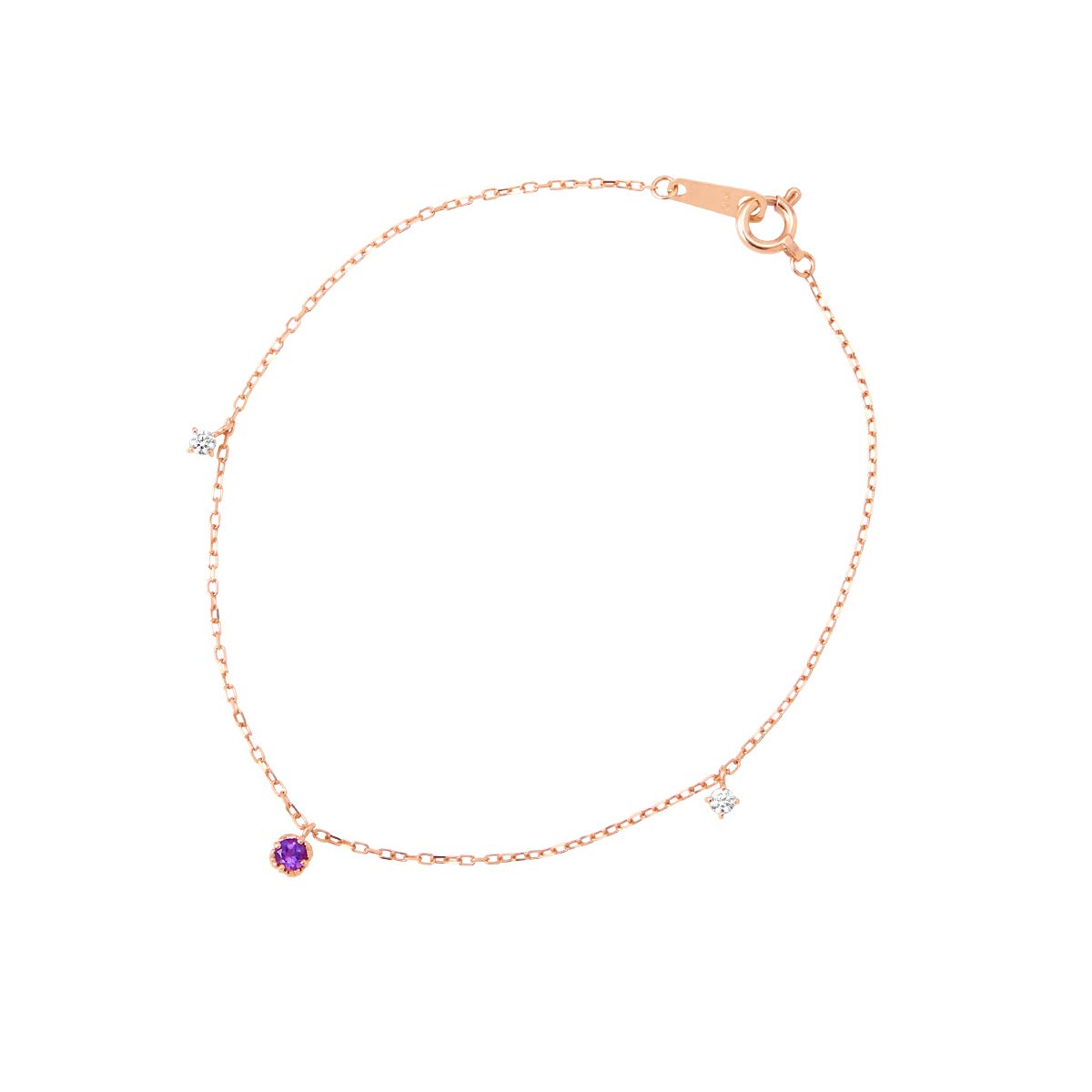 

Браслет Canal 10K из розового золота с камнем-талисманом февраля 4℃ (Канал 4℃) (151846233102)