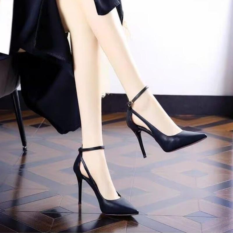 Fashion Women's Shoes 2025 New Shallow Women's High Heels Fashion Buckle Strap Party Pumps Women Sexy Pointed  Heels Women