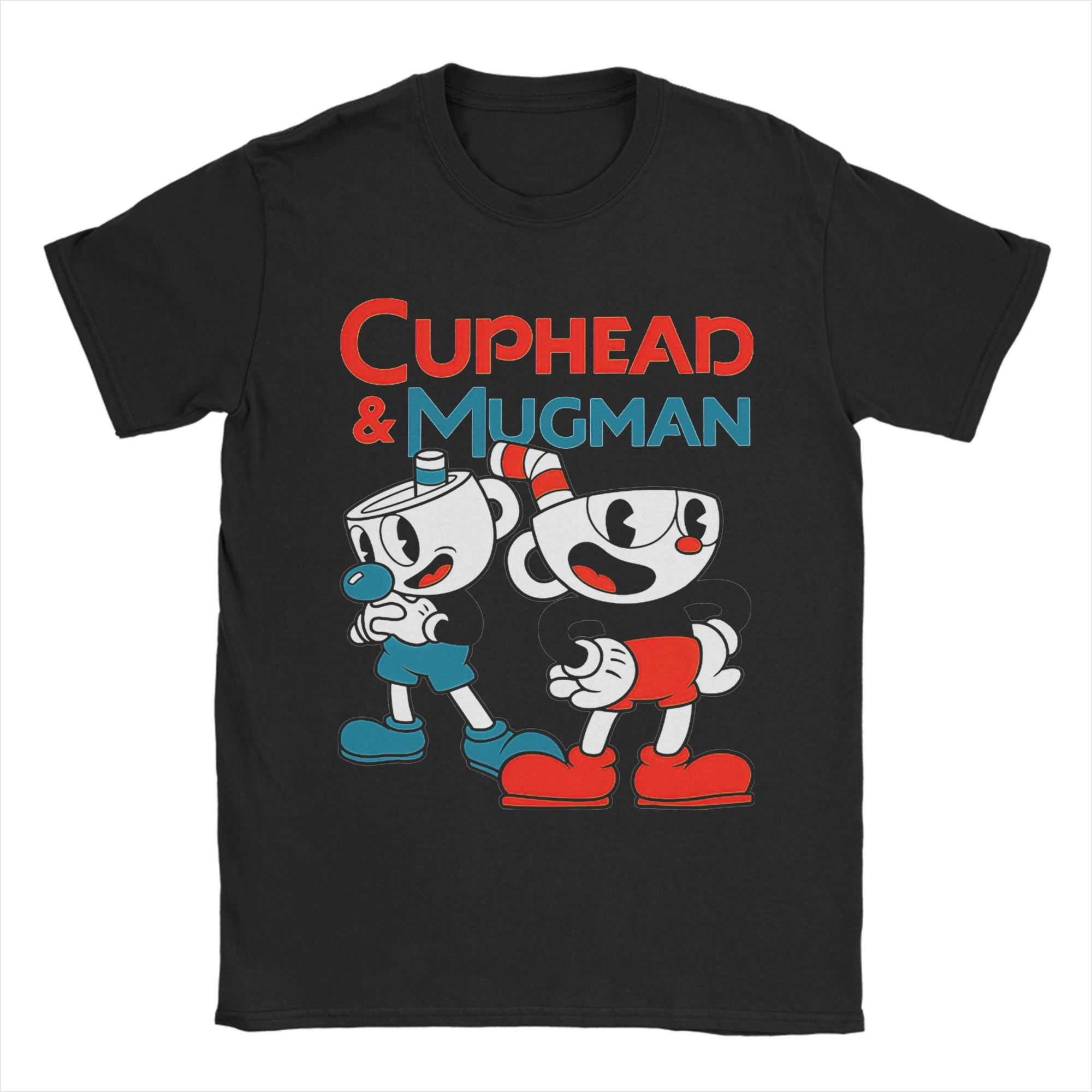 

Cuphead Vintage Sunset T-Shirt for Men Cartoon Unique Pure Cotton Tees Crew Neck Short Sleeve T Shirt Graphic Tops 4XL