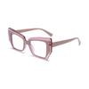 Cat Eye Anti Blue Light Glasses Women Trendy Polygonal Vintage Luxury Design Eyeglasses Ladies Fashion Irregular Square Eyewear
