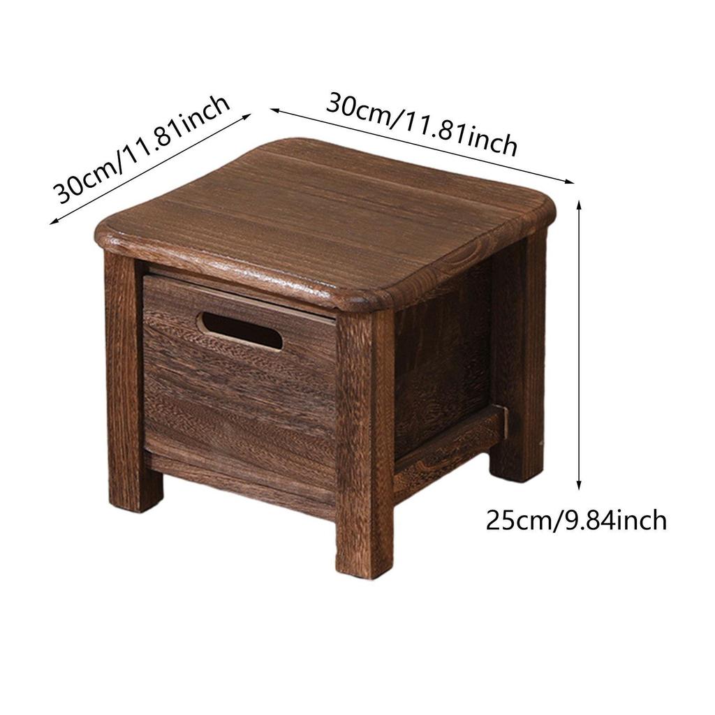 Wooden Storage Stool Decor Household Small Stool for Apartment Office Indoor