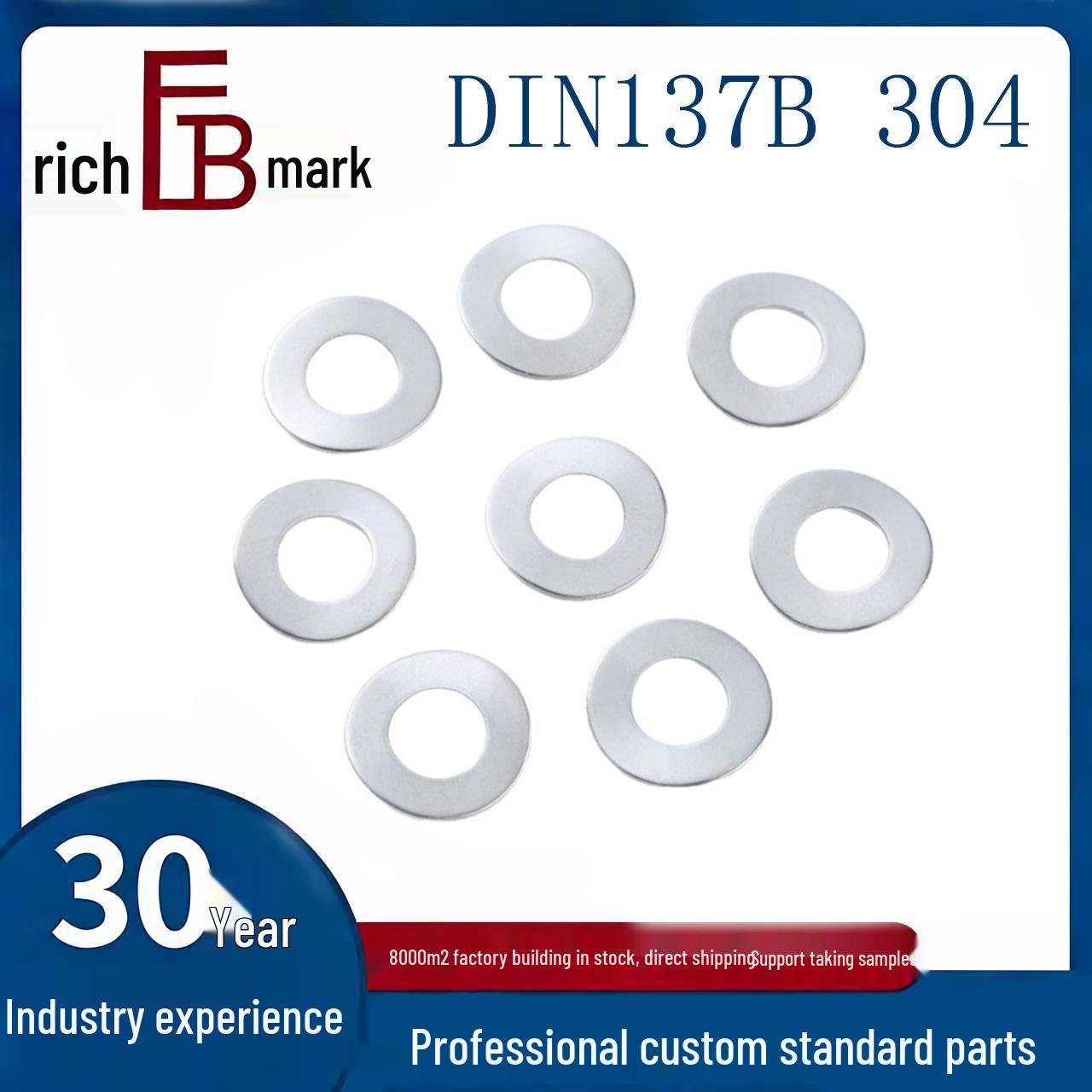 

304 Stainless Steel DIN137B Corrugated Gasket Washer M2.5-M18 10 (50 pieces)