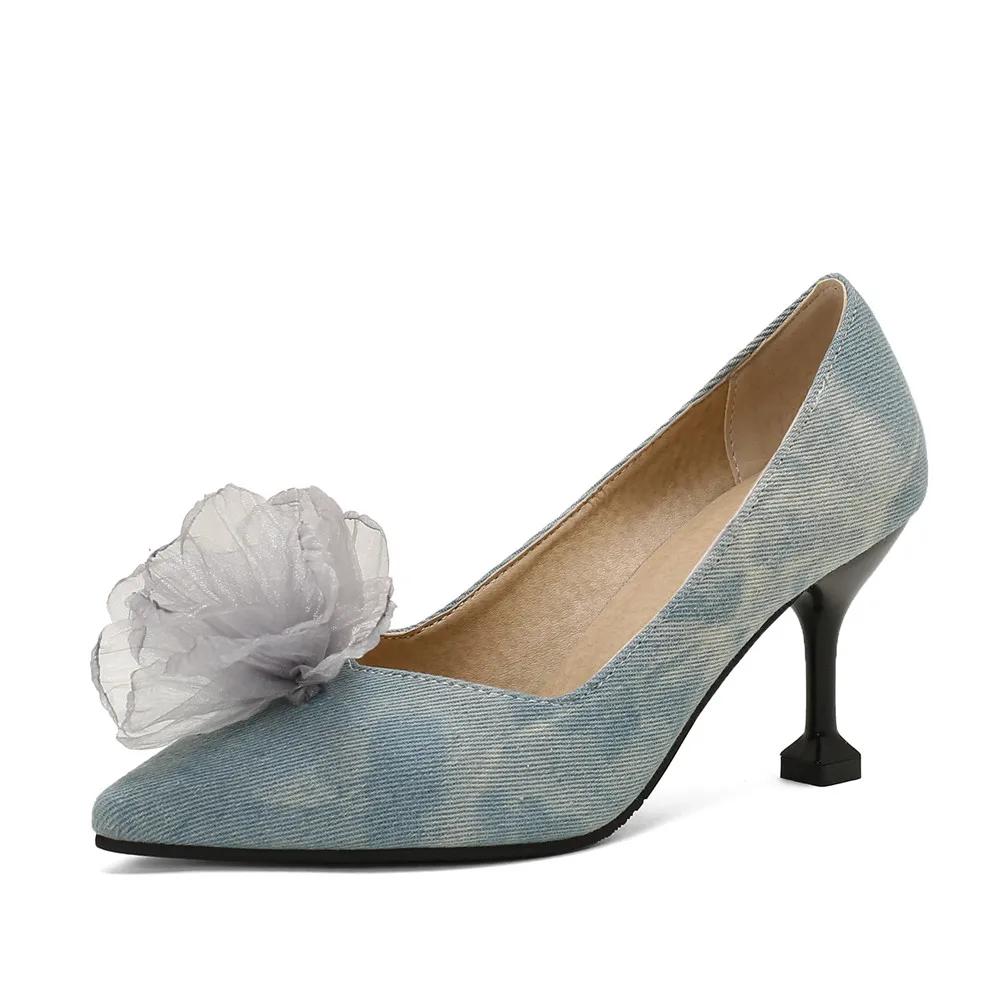 Fashion Women Flower High Heels Shoes Sexy Sandals Summer 2025 Designer New Party Shoes Dress Pumps Wedding Stilettos Walking Zapatos