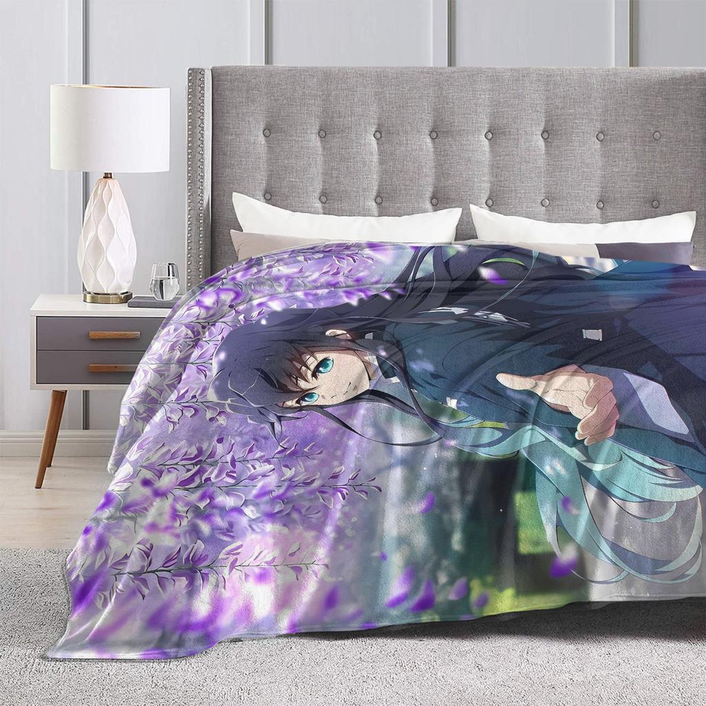 Muichiro Tokito Anime Blanket  Warm Soft Comfortable Plush Bedding Throws For Couch Chair Sofa Bed Picnic Bedspread Bed Cover