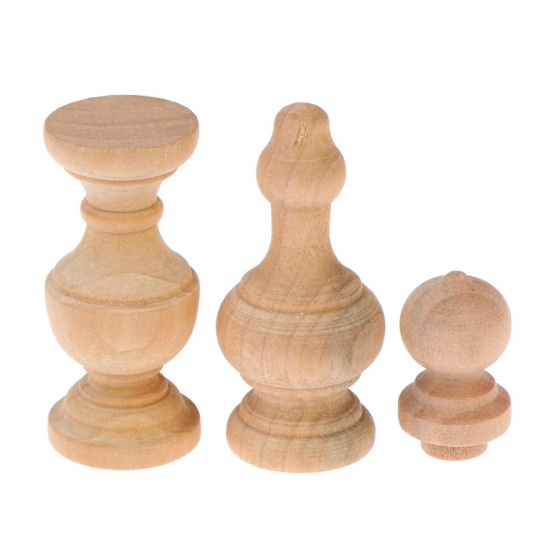 4 Bucăți Balustri Mici din Lemn Masiv pentru Pod Pentru Decor Acasă Proiecte Artizanale Stabilizatori de Mobilier Artizanat din Lemn Dining