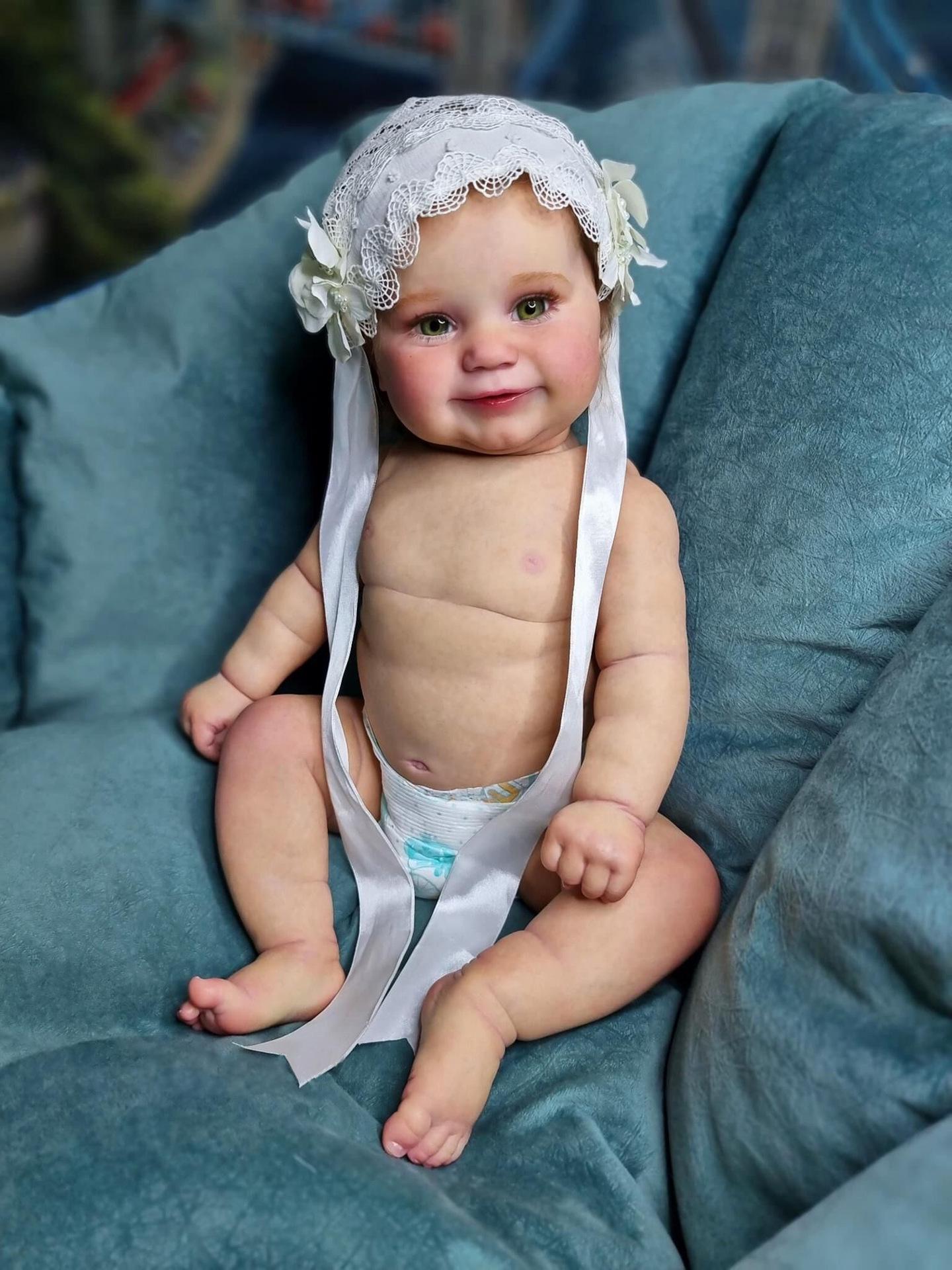 50cm Realistic Baby Doll Maddie - Lifelike Newborn Toy 50cm Full Silicone