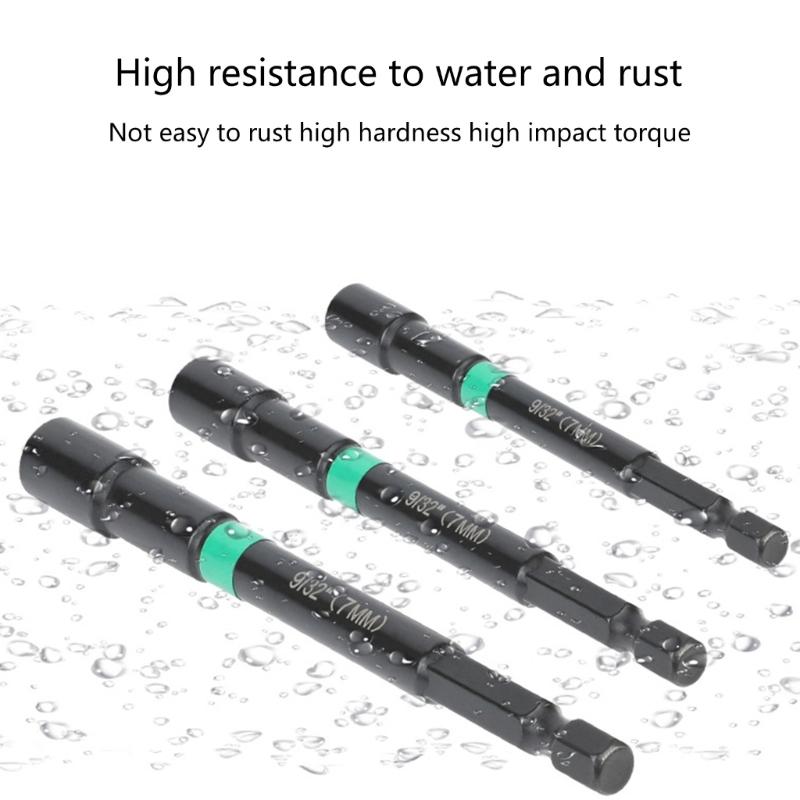 13Piece Practical Hex Head Drill Bit Set Magnetic Nut Driver with Quick Releases Extensions for Drills