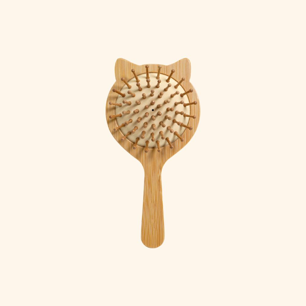 Bamboo Cushion Comb Set: Bristle & Non - Bristle Options, Scalp Massage, Anti - Static Detangler for All Hair, Home Styling Tool