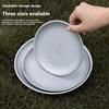 1Pc Titanium Camping Plate Travel Tableware Stackable Camping Supplies Backcountry Dinnerware For Backpacking Picnic Equipment