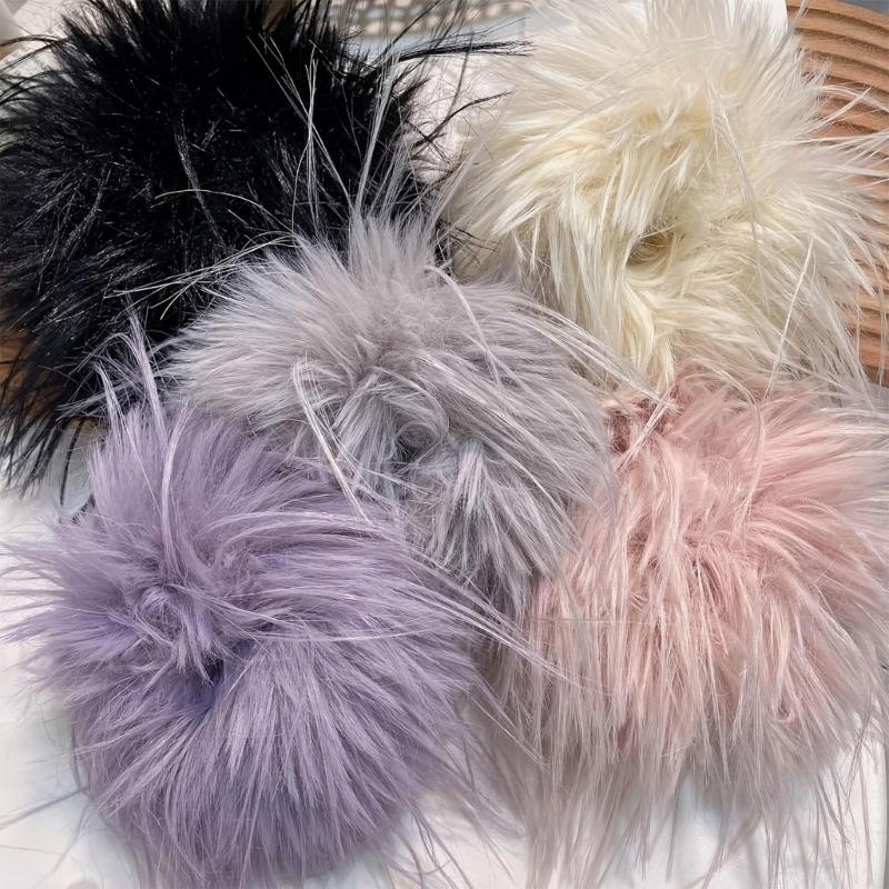 Feather Hair Ties With Flexible Cores Oversized Feather Hair Accessory Feather Cuffs Ideal For Busy Professionals