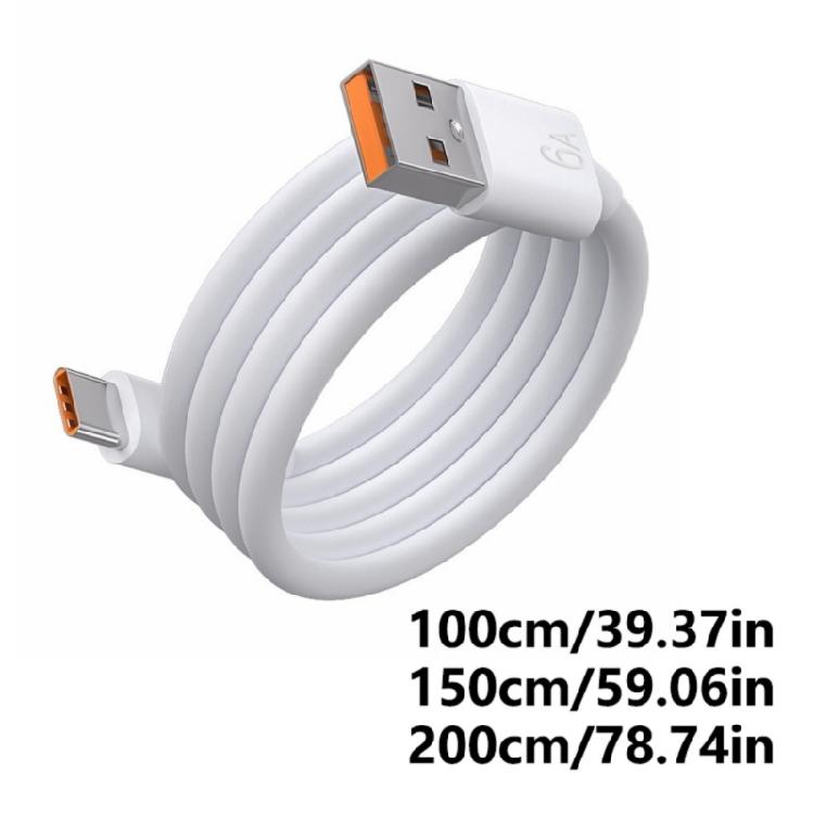 Quick Charging Cord USB to Type C Charger Cable Data Transmission Wire Line Support 6A 66W Power for Phone 15 Series