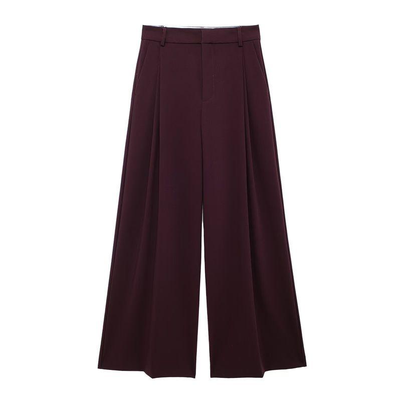 Kaslead New Arrival Women's Fashion Style V Neck Sleeveless Vest Waistcoat Pleated Pants 4749886 4391513