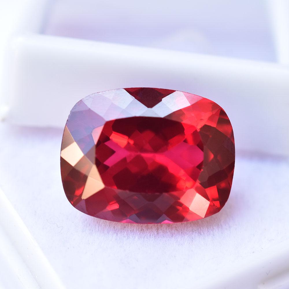 Natural Red Ruby Loose Gemstone Quality 13 Ct Cushion Shape for Jewelry Making and Gem Collections