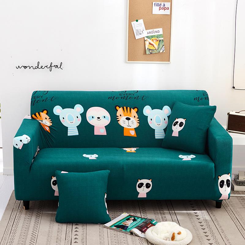 1PC Soft Stretch Sofa Slipcover with Elastic Loop Removable Sofa Cover, Couch Cover Furniture Protector for Bedroom Office Living Room Home Decor