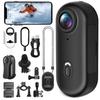 4K Action Compact Wearable Video Lightweight WiFi Smartphone Outdoor Recording Camera, Camera, 120° Wide-Angle Camera, (36g), Connectivity,