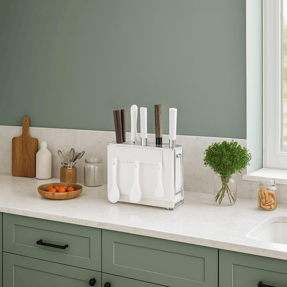 Carbon Steel Kitchen Cutter Rack Rust-proof Cutting Board Storage Rack  Countertop