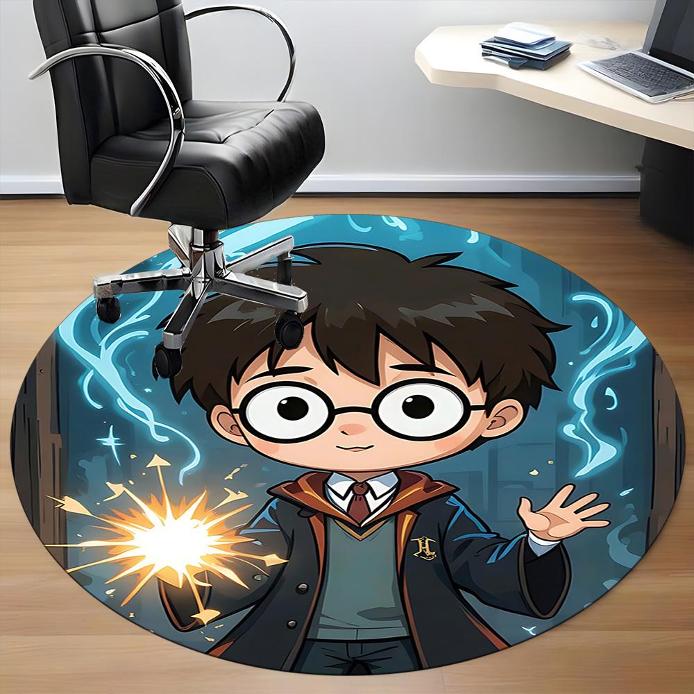 1ks Harry Potter Kancelářský kulatý koberec, Pod kancelářské židle Ložnice Obývací pokoj Domácí dekorace  a1022246