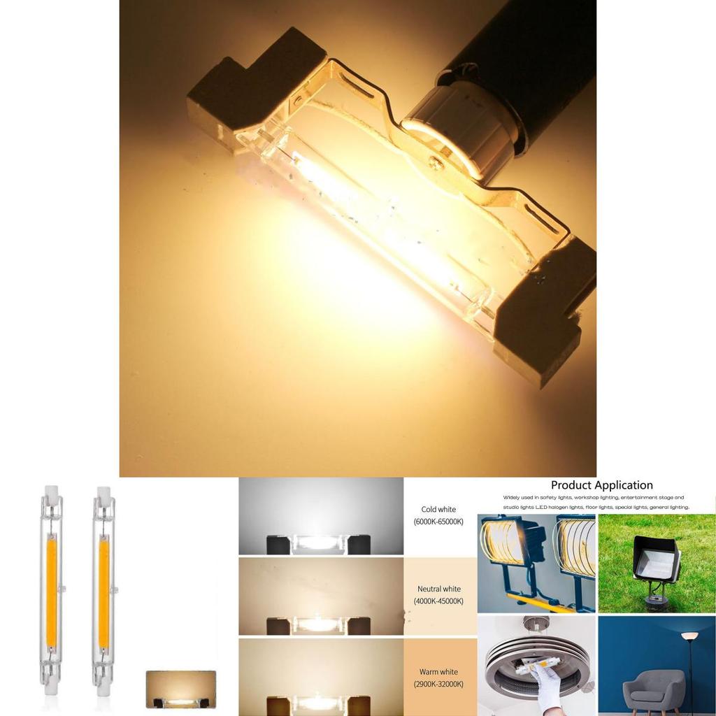 R7s Led Glass Lamp Waterproof White Light For Residential And Spaces