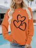 Womens Long Sleeve Pullover Sweatshirt Autumn Winter Fashion Valentines Day