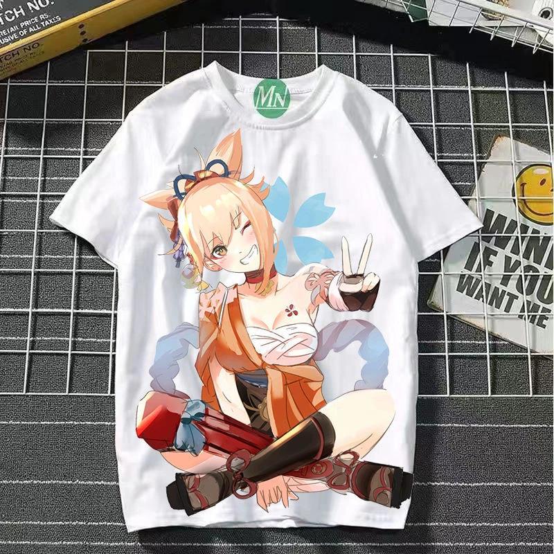 Genshin Impact Cosplay Game Manga T-shirt Shirt Undershirt Undershirt Polyester