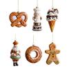 Festival Gingerbreads Cookie Shaped Holiday Ornament for Indoor Outdoor Christmas Decorations Party Supplies