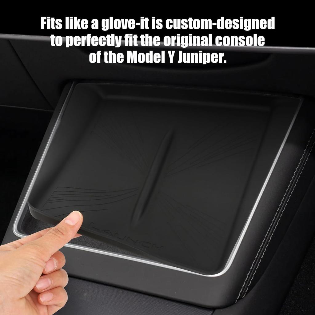 For Tesla Model Y Juniper 2025 Center Console Silicone Mat Designed Refresh,Non-Slip Design For Tesla Model 3 Highland 2024-2026