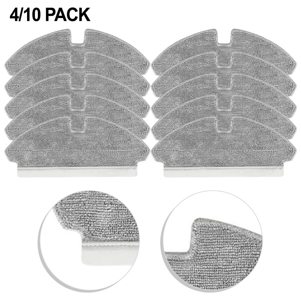 4 or 10 Pieces Replacement Mop Cloths for Mova M1 and For Trouver M1 Robot Vacuum Microfiber Floor Cleaning Cloths