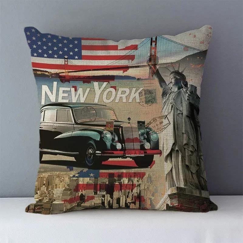 Retro Nostalgic Couch Cushion Cover Europe Style Home Decorative Pillows  Seat Back Cushion Quality Pillowcase for Bed