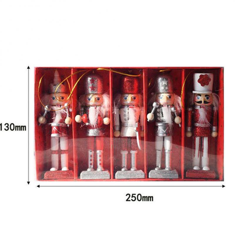 1~8PCS Nutcracker Wooden Doll Christmas Nutcracker Figurines Vintage Handcraft Puppet Crafts Festival Creative Ornament Dolls
