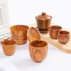 15 Styles Jujube Wooden Handmade Water Coffee Mug Cup Tea Beer Juice Milk Mugs Drink Cups With Handle Coffee Beer Mug Retro Gift