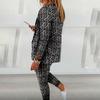 Women 2 Pieces Elegant Slim Fit Jacket Formal  Work Pant  Lapel Coat Set