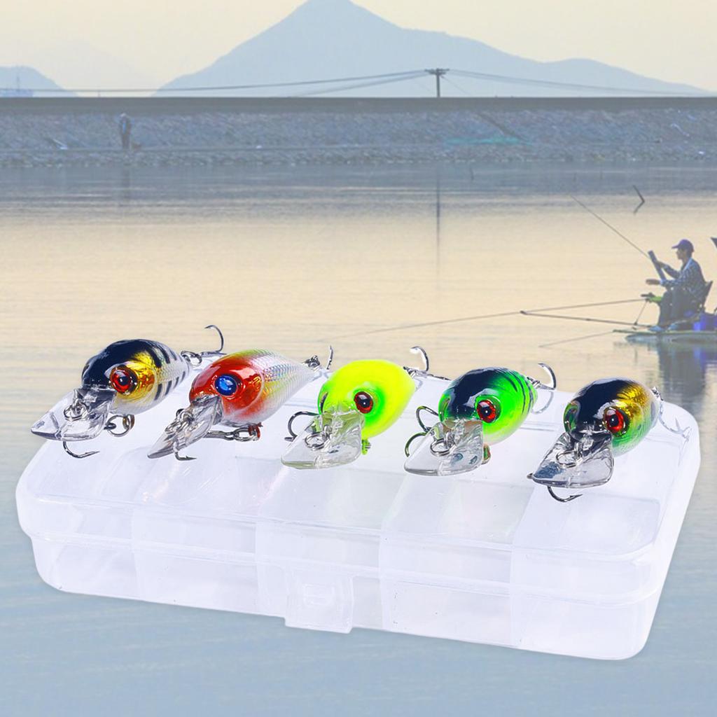 5Pcs Walleye Lures Swimbait Fishing Tackle Fishing Lures Wobbler 4.3g 5.3cm Baits Carp Trout Crankbaits with Hook