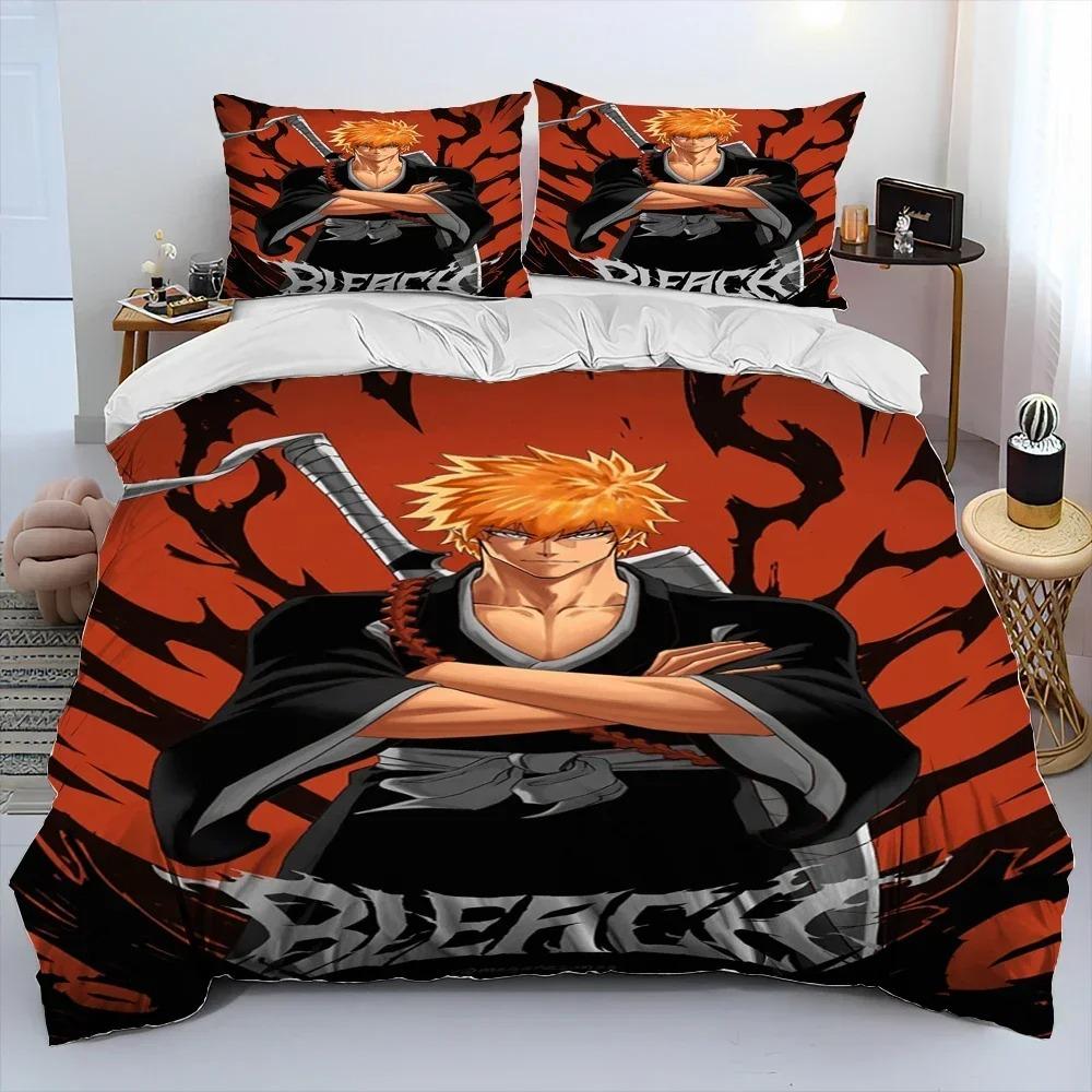 3D Anime Bleach Japan Cartoon Bedding Set Bedroom Soft Modern Bedspreads Comefortable Duvet Cover Quilt Cover And Pillowcase