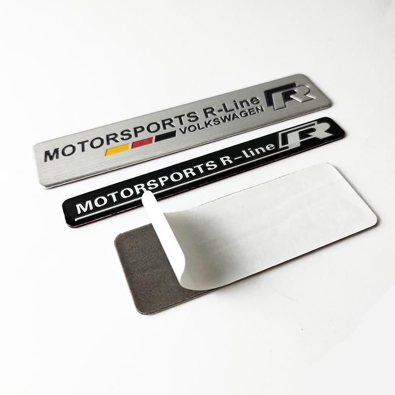 2026 Hot For VW VOLKSWAGEN 3D Aluminum R Line Logo Car Body Decoration Stickers Rline Rear Trunk Emblem Badge For VW Golf 6 8 7