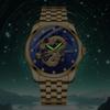 Men's Gold Dragon Watch, Stainless Steel: Luminous Analog, Calendar, Dragon, Antique Quartz Watch, 3ATM Water Resistant, Fashion Accessory - Perfect
