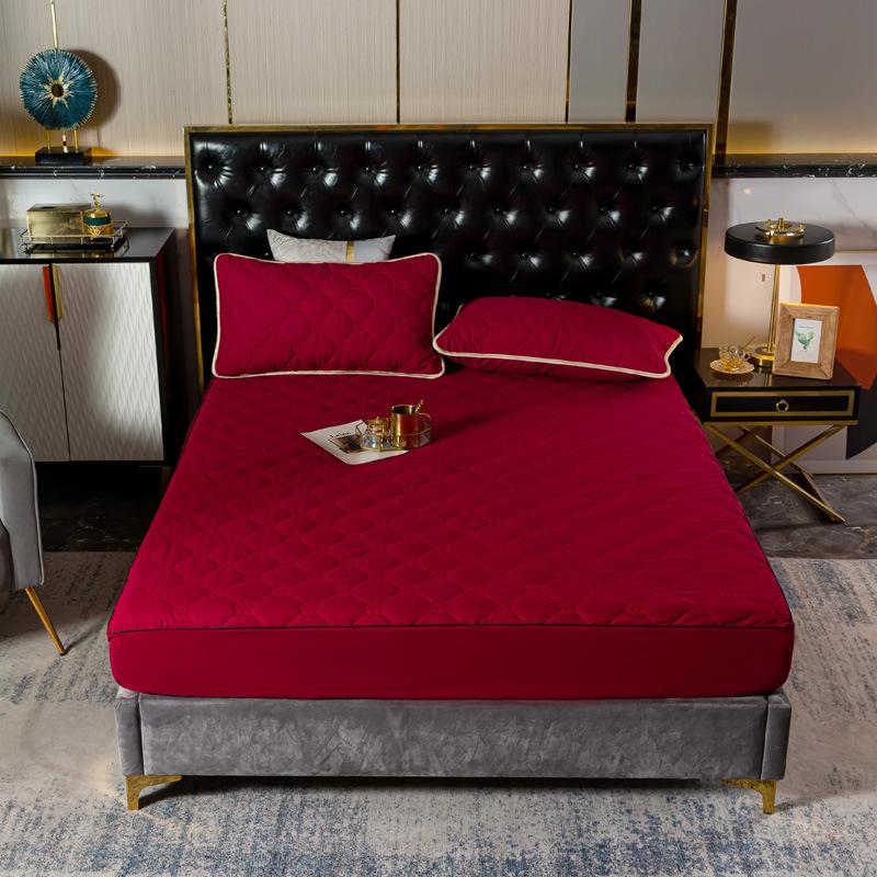 Home Elastic Skirt Fitted Sheet Set Ruffle Skirt Quilt Elastic Fitted Single Double Bedspread On The Bed Sheet