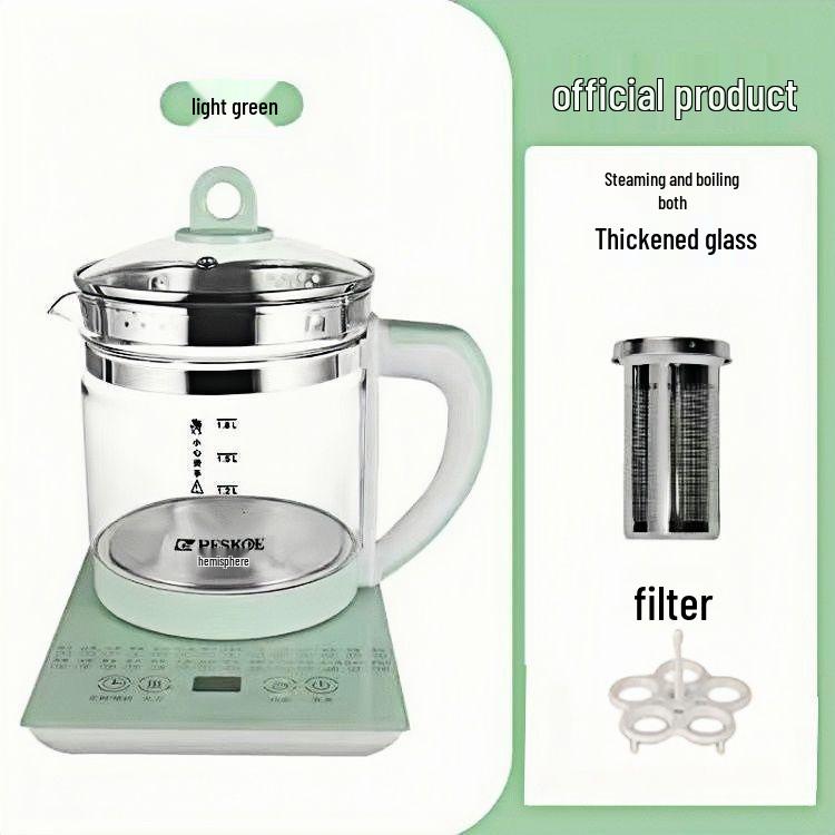 1,8L Multifunktions-Glaswasserkocher: Automatischer Gesundheits-Topf & Teekocher für Zuhause/Büro