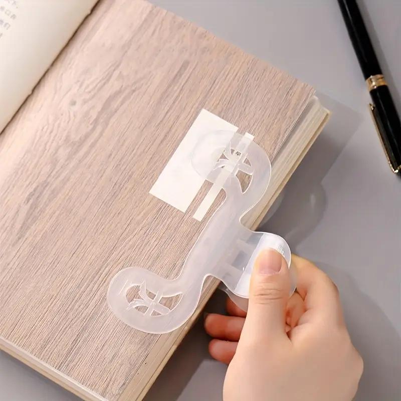 Průhledný plastový klip na knihu Jednoduchá čtecí pomůcka Pevný držák na knihu Záložky Kreativní design Praktický držák na poznámky pro knihkupectví