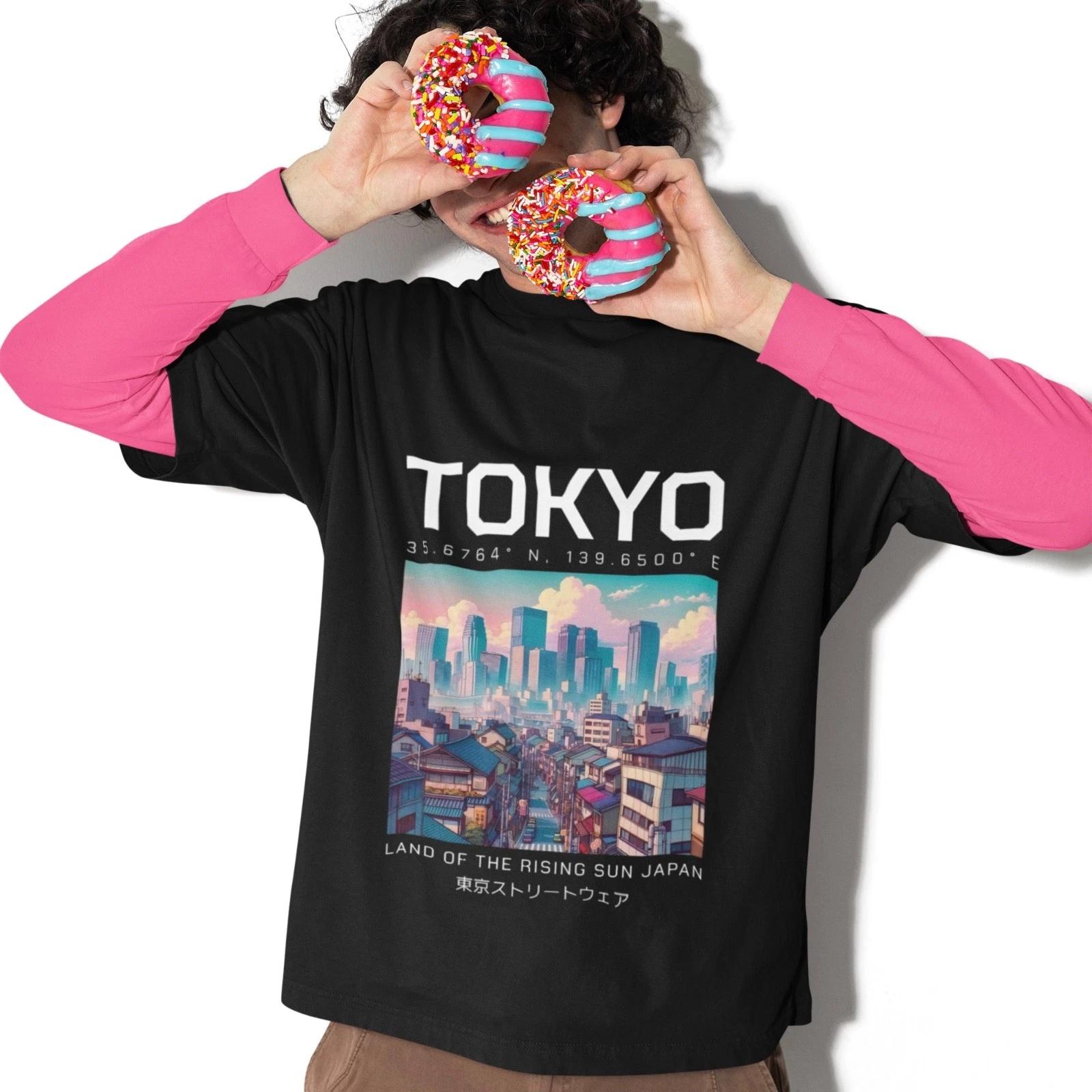 Tokyo Japan Cityscape Graphic T Shirt Japanese Streetwear Urban Skyline Tee XXL