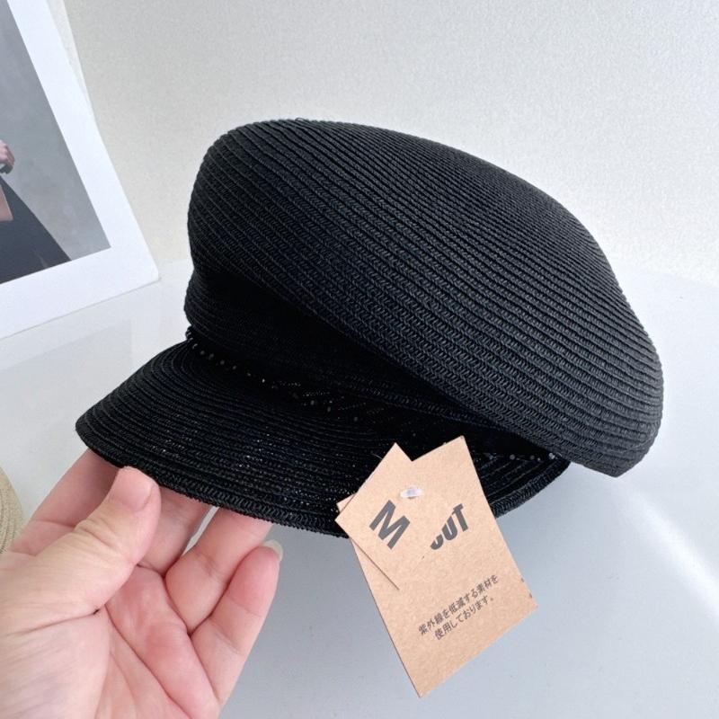 

Fashion Mesh Pearl Lace Inclined Top Fedoras Breathable Straw Hat Women Spring and Summer Sunshade Hat Fine Straw Equestrian Cap 56-58CM