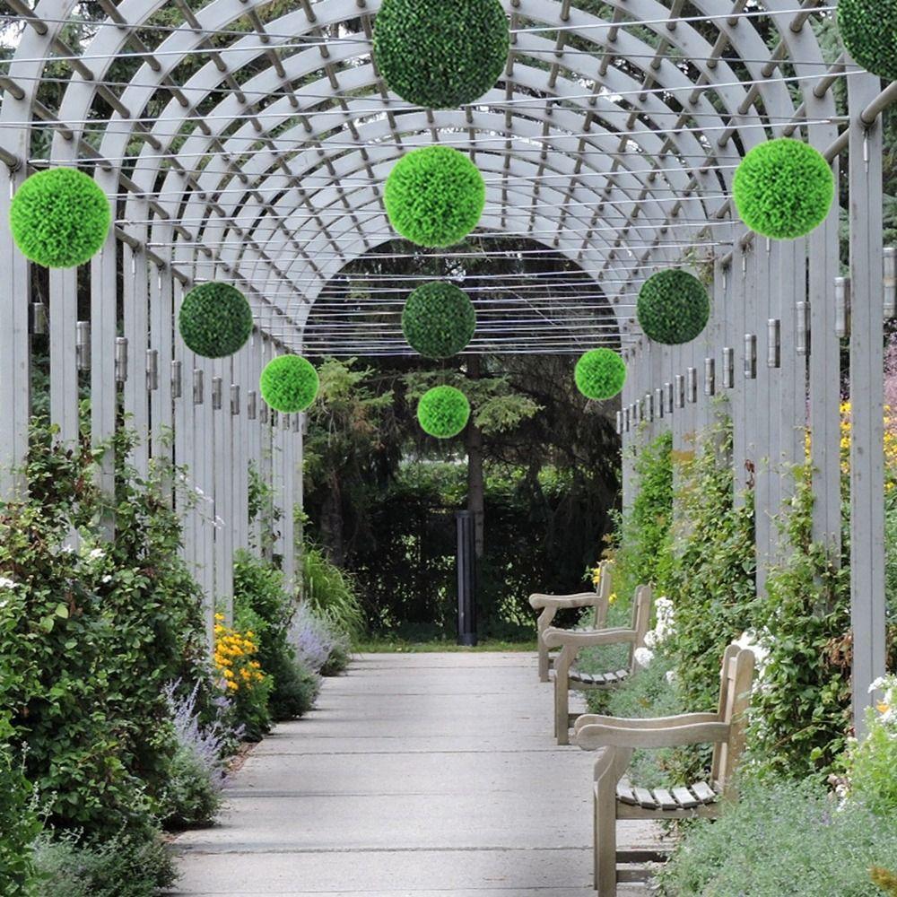 Realistic Green Wedding Party Spherical Grass Ball Garden Green Plant Hanging Plant Plant Ball