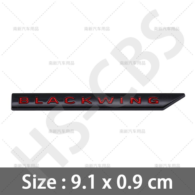 1Pc 3D Metal BLACK WING Badge Rear Trunk Emblem Decal Auto Body Door Fender Logo Tailgate Car Stickers Styling Accessories