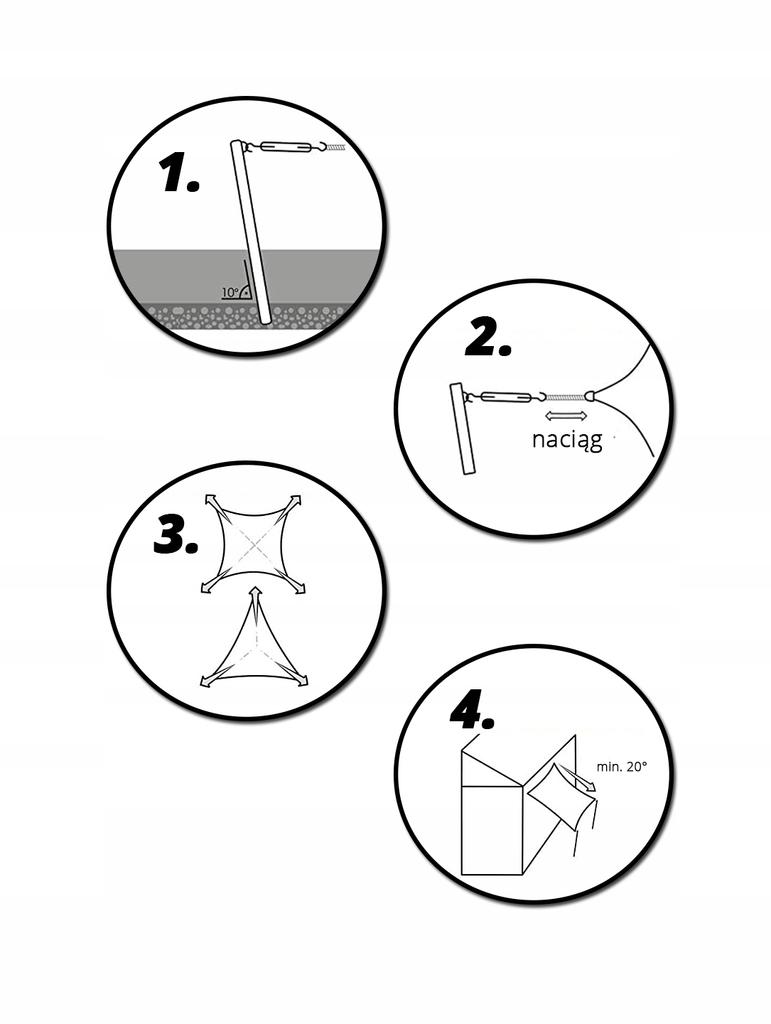 Vattentät solsegelmarkis blå rektangel 3x2m uvskydd