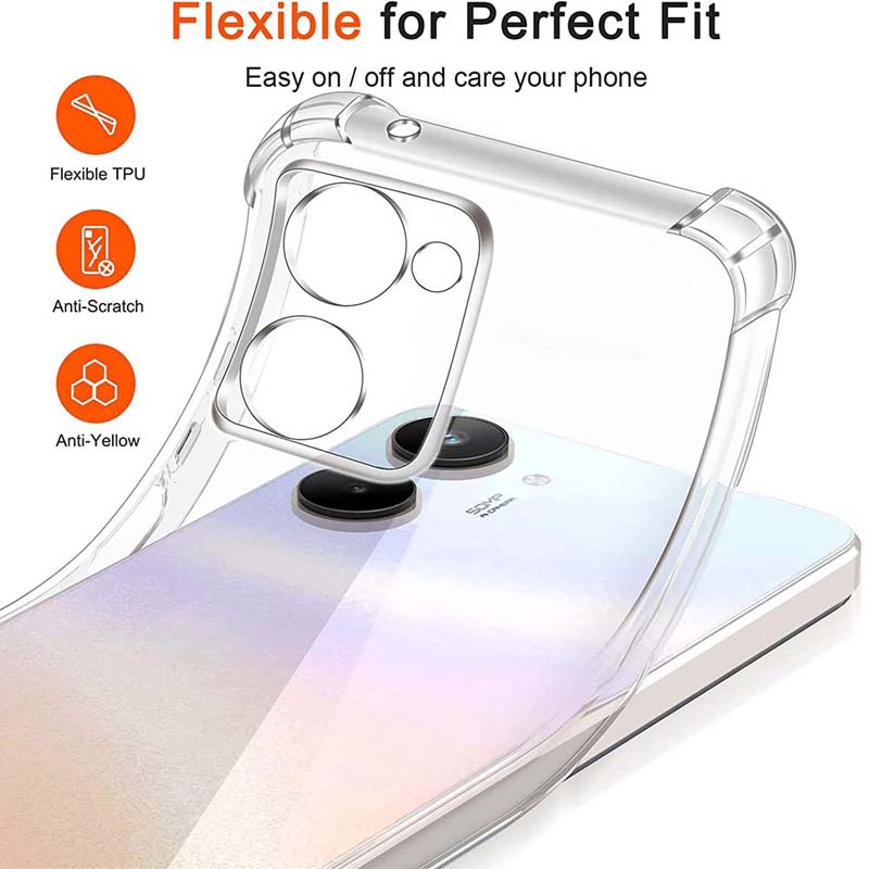 Clear Case For Realme 10 4G Realme 10 Pro Plus Thick Shockproof Soft Silicone Phone Cover for Realme 9 4G Realme 9 Pro Plus