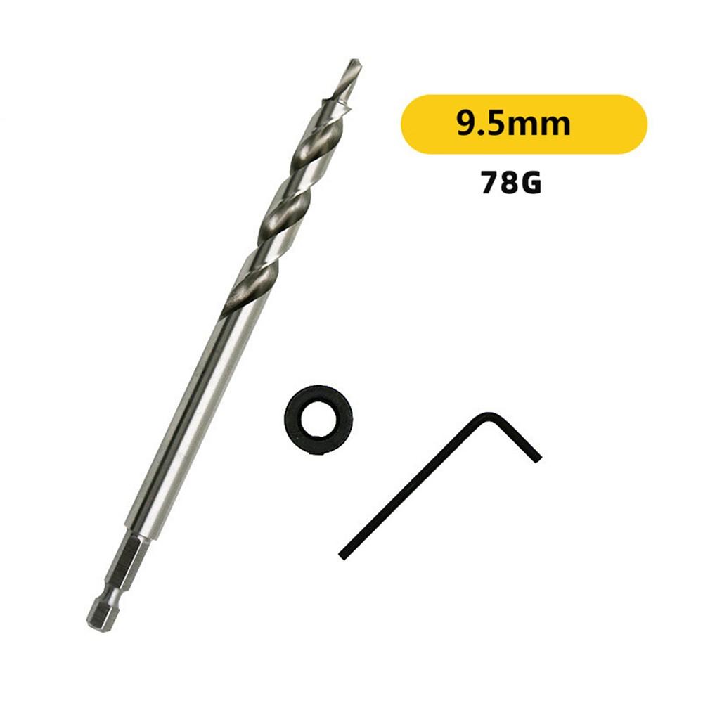 Hex Step Drill Bit 14 9 5mm Diameter (3/8 ) with 1/4 Hex Shank for Manual Pocket Hole Jig Use Suitable for Corded Drills