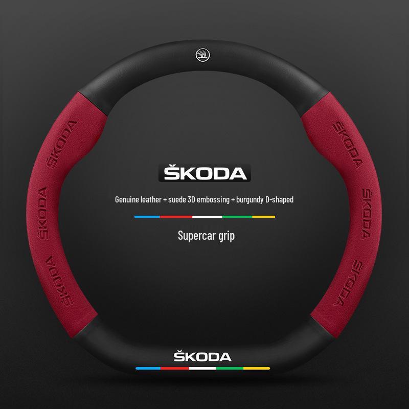 Steering Wheel Cover for Skoda: Octavia, Kamiq, Kodiaq GT, Superb, Karoq, Scala