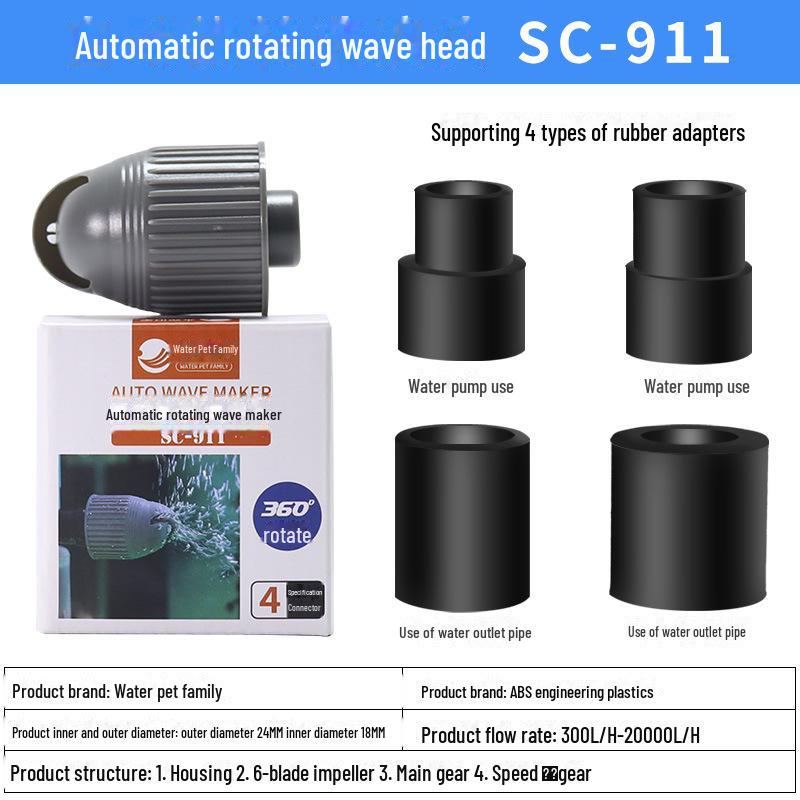 

Вращающийся на 360° генератор волн и усилитель кислорода для аквариумов