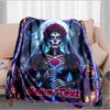1PC Custom Name Day Dead Art outdooor Flannel blankets Throw Blanket All-Season Throw Gift Bedspread for Couch, Bed, Camping Holiday Birthday gift