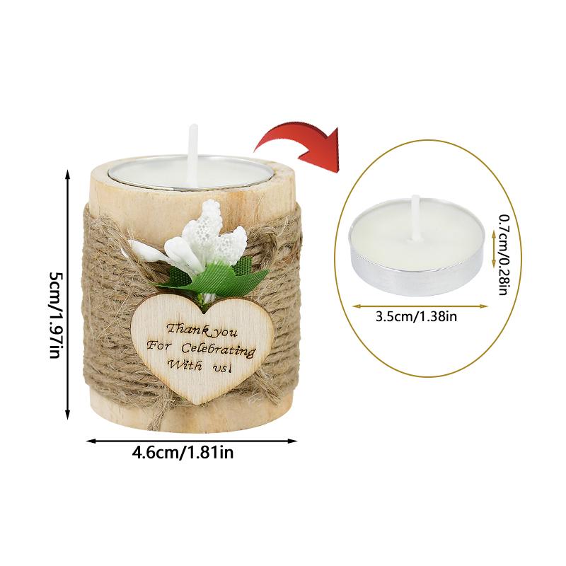 1/10 Stück Hochzeit Holz Teelicht Kerzenhalter Brautparty Dankeschön Geschenk Weihnachtskerzenständer Geburtstagsparty Tischdekoration