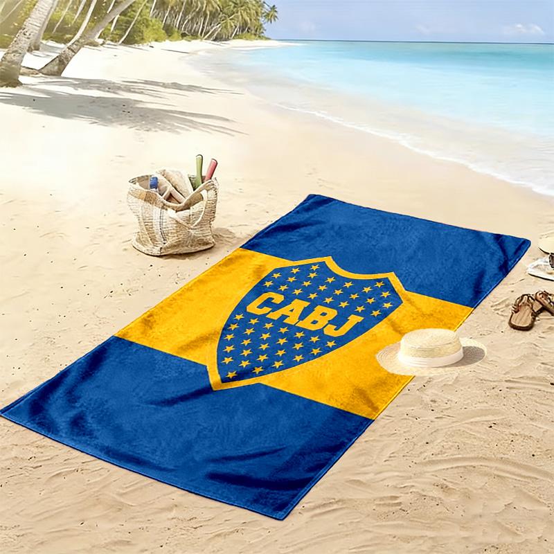 Boca Juniors Print Beach Towel, Large Soft Quick Dry Towel for Beach Camping Swimming